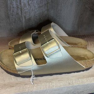 Birkenstock New w/o Box Arizona Gold Birko-Flor Sandal Size EU39/US 8 Narrow Fit